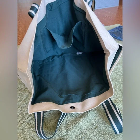 Victoria's Secret PINK Logo Canvas Tote Bag Side Pockets New 2004! - Picture 6 of 12